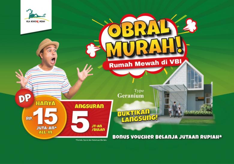 Obral Murah Rumah Mewah di Villa Bogor Indah